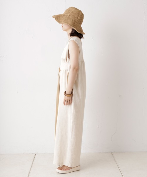 Kastane（カスタネ）の「BACKリボンイージーサロペット（サロペット/オーバーオール・レディース・ブラック/オフホワイト/サックスブルー・FREE）」の14枚目の写真