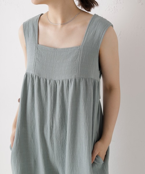 Kastane（カスタネ）の「BACKリボンイージーサロペット（サロペット/オーバーオール・レディース・ブラック/オフホワイト/サックスブルー・FREE）」の20枚目の写真