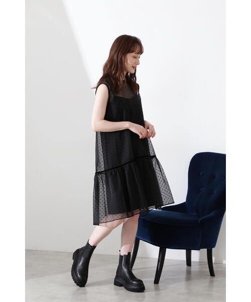 JILL STUART(ジルスチュアート)の「◆アグネスドットワンピース(ワンピース・レディース・ピンク/ブラック・0/2)」の7枚目の写真