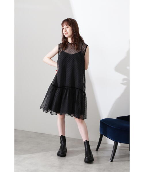 JILL STUART(ジルスチュアート)の「◆アグネスドットワンピース(ワンピース・レディース・ピンク/ブラック・0/2)」の8枚目の写真