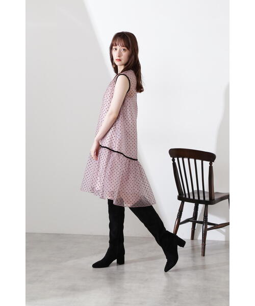 JILL STUART(ジルスチュアート)の「◆アグネスドットワンピース(ワンピース・レディース・ピンク/ブラック・0/2)」の15枚目の写真