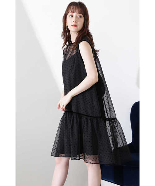JILL STUART(ジルスチュアート)の「◆アグネスドットワンピース(ワンピース・レディース・ピンク/ブラック・0/2)」の4枚目の写真