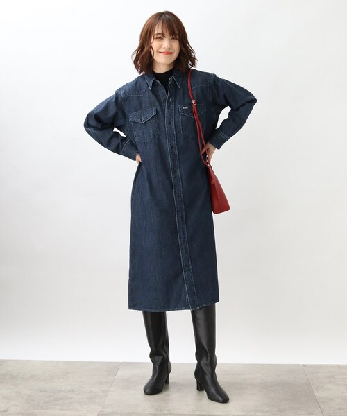 セール】【Wrangler（ラングラー）】別注デニムシャツワンピース