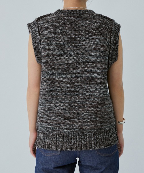 M TO R（ムウトアール）の「[TOPS]INSIDEOUT OVERSIZE BOX KNIT VEST（ベスト）」 WEAR