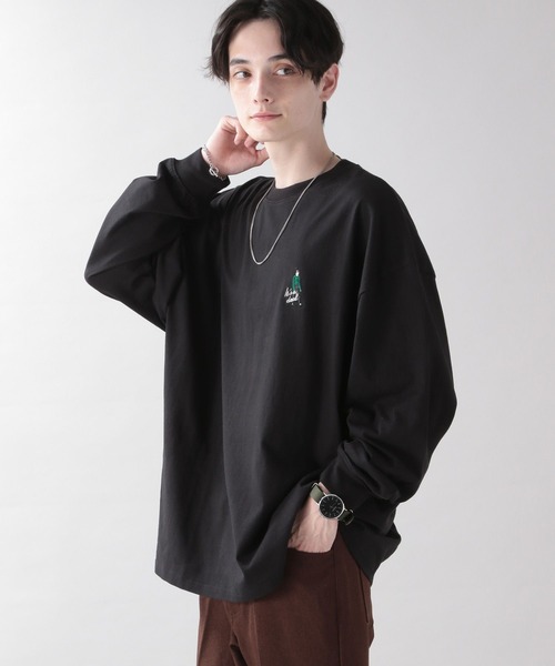 RAGEBLUE（レイジブルー）の「天竺/ワンポイント刺繍ロンT（Tシャツ/カットソー・メンズ・ホワイト/ホワイト系その他/ブラック/グリーン・MEDIUM/LARGE）」の22枚目の写真