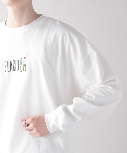 RAGEBLUE（レイジブルー）の「天竺/ワンポイント刺繍ロンT（Tシャツ/カットソー・メンズ・ホワイト/ホワイト系その他/ブラック/グリーン・MEDIUM/LARGE）」の19枚目の写真