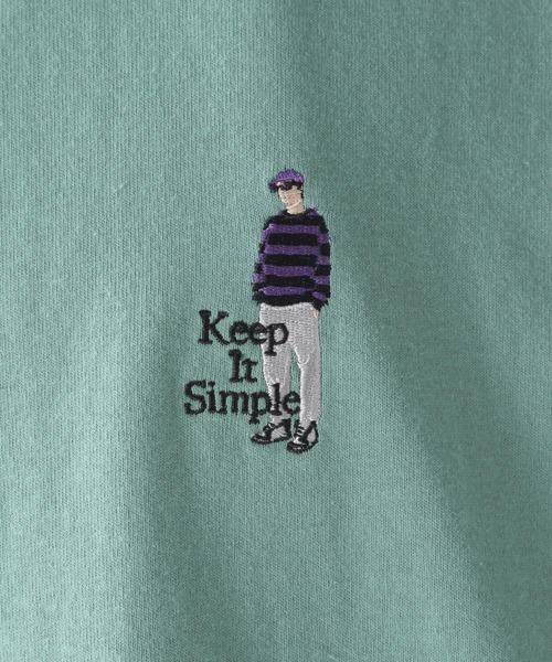 RAGEBLUE（レイジブルー）の「天竺/ワンポイント刺繍ロンT（Tシャツ/カットソー・メンズ・ホワイト/ホワイト系その他/ブラック/グリーン・MEDIUM/LARGE）」の12枚目の写真