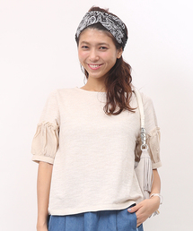 mystic | 袖異素材プルオーバー(Tシャツ/カットソー)