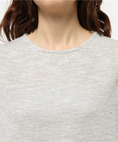 mystic（ミスティック）の「袖異素材プルオーバー（Tシャツ/カットソー・レディース・オフホワイト/ベージュ/ネイビー/グレー・ﾌﾘ-）」の5枚目の写真