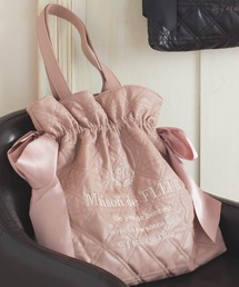 Maison de FLEUR リボンキルティングトートバッグ Maison de FLEUR リボンキルティングトートバッグ （ピンク