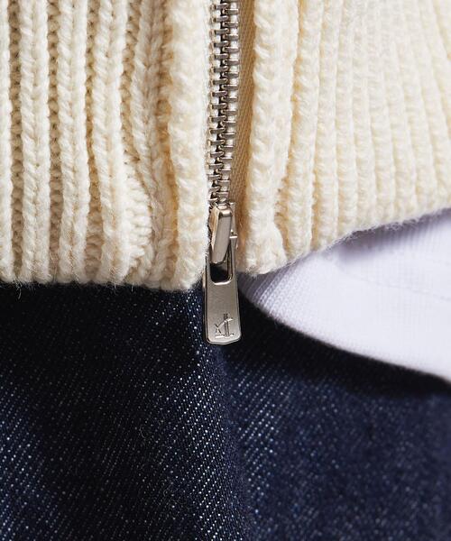 MONKEY TIME（モンキータイム）の「＜monkey time＞ E/L BLK/AZE S/Z CN/ニット（ニット/セーター・メンズ・マスタード/ナチュラル/ネイビー・L/XL/S/M）」の8枚目の写真