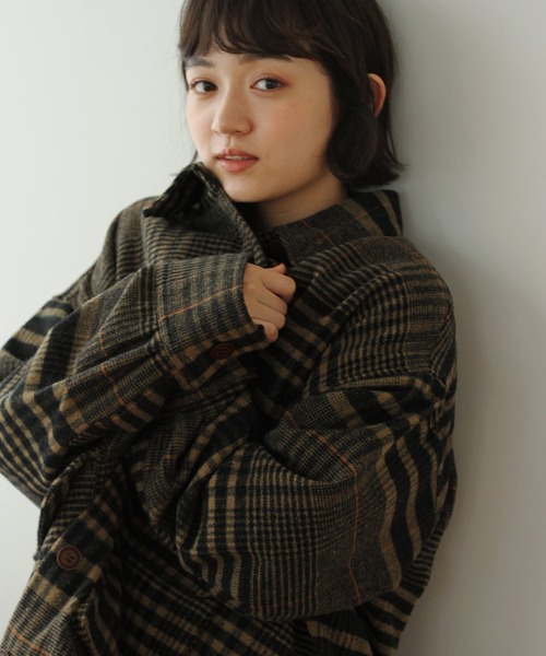 Crisp（クリスプ）の「CPOオーバージャケット（テーラードジャケット・レディース・ベージュ/ブラウン・FREE）」の17枚目の写真