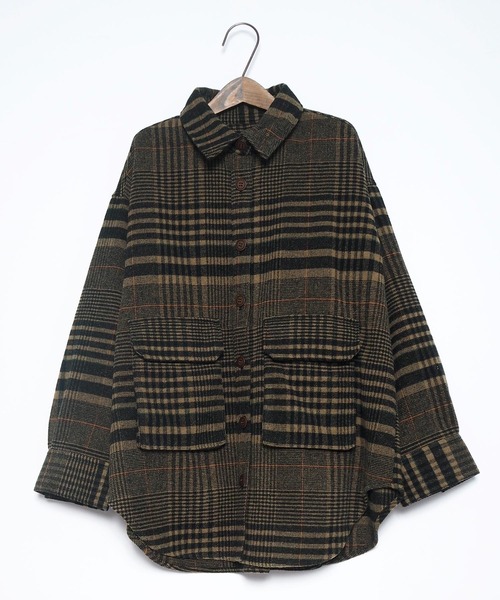 Crisp（クリスプ）の「CPOオーバージャケット（テーラードジャケット・レディース・ベージュ/ブラウン・FREE）」の8枚目の写真