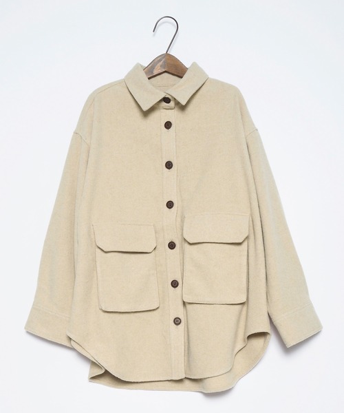 Crisp（クリスプ）の「CPOオーバージャケット（テーラードジャケット・レディース・ベージュ/ブラウン・FREE）」の19枚目の写真