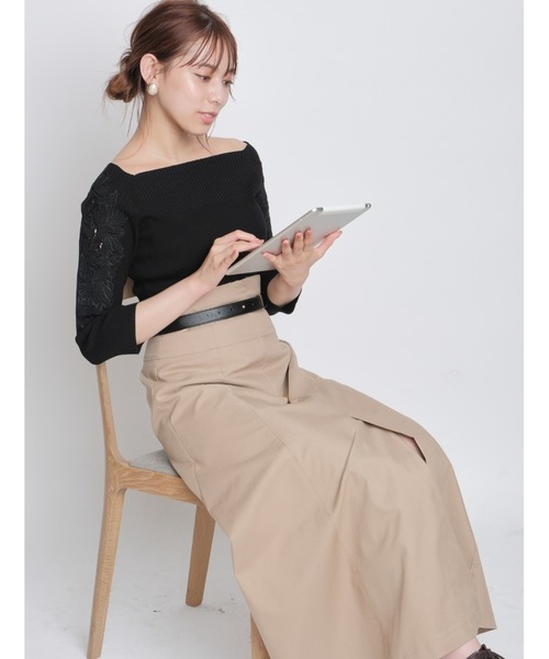 Mystrada(マイストラーダ)の「オフショルエンブロイダリーニット Mystrada(マイストラーダ)の「オフショルエンブロイダリーニット
