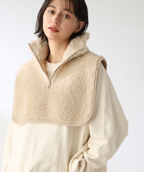 THE SHOP TK (ザ ショップ ティーケー )の「◆【CLUEL 11月号掲載】/【COLDBREAKER別注】ネックベスト(ベスト・レディース・オレンジ/ダークブラウン/ベージュ・00)」の2枚目の写真