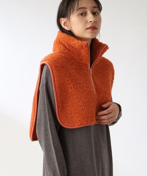THE SHOP TK (ザ ショップ ティーケー )の「◆【CLUEL 11月号掲載】/【COLDBREAKER別注】ネックベスト(ベスト・レディース・オレンジ/ダークブラウン/ベージュ・00)」の3枚目の写真
