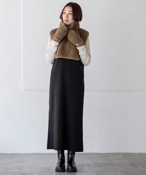 THE SHOP TK (ザ ショップ ティーケー )の「◆【CLUEL 11月号掲載】/【COLDBREAKER別注】ネックベスト(ベスト・レディース・オレンジ/ダークブラウン/ベージュ・00)」の5枚目の写真