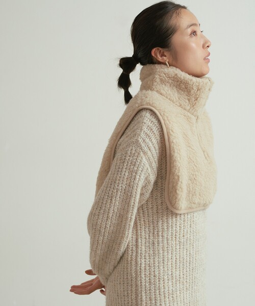 THE SHOP TK (ザ ショップ ティーケー )の「◆【CLUEL 11月号掲載】/【COLDBREAKER別注】ネックベスト(ベスト・レディース・オレンジ/ダークブラウン/ベージュ・00)」の7枚目の写真