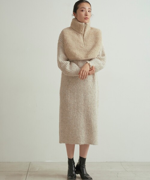 THE SHOP TK (ザ ショップ ティーケー )の「◆【CLUEL 11月号掲載】/【COLDBREAKER別注】ネックベスト(ベスト・レディース・オレンジ/ダークブラウン/ベージュ・00)」の8枚目の写真