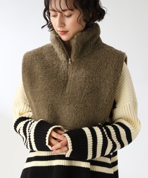 THE SHOP TK (ザ ショップ ティーケー )の「◆【CLUEL 11月号掲載】/【COLDBREAKER別注】ネックベスト(ベスト・レディース・オレンジ/ダークブラウン/ベージュ・00)」の20枚目の写真