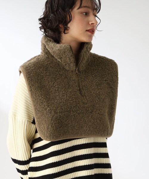 THE SHOP TK (ザ ショップ ティーケー )の「◆【CLUEL 11月号掲載】/【COLDBREAKER別注】ネックベスト(ベスト・レディース・オレンジ/ダークブラウン/ベージュ・00)」の21枚目の写真