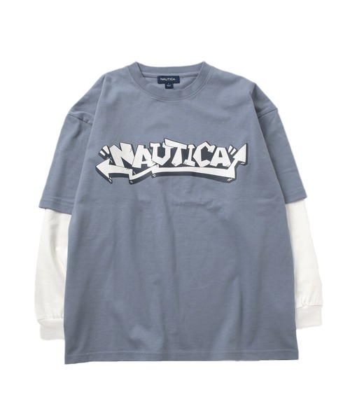 NAUTICA(ノーティカ)の「【NAUTICA】グラフィック袖レイヤードTシャツ(Tシャツ/カットソー・キッズ・ブルー/エンジ/ネイビー・XL/M/L)」の9枚目の写真