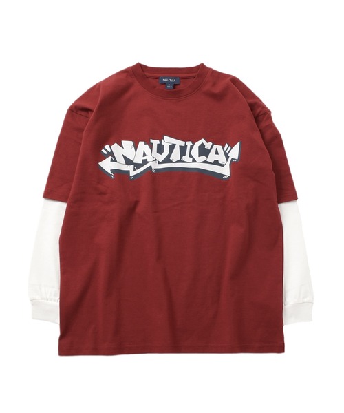 NAUTICA(ノーティカ)の「【NAUTICA】グラフィック袖レイヤードTシャツ(Tシャツ/カットソー・キッズ・ブルー/エンジ/ネイビー・XL/M/L)」の11枚目の写真