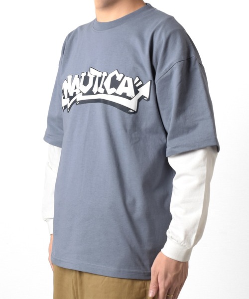 NAUTICA(ノーティカ)の「【NAUTICA】グラフィック袖レイヤードTシャツ(Tシャツ/カットソー・キッズ・ブルー/エンジ/ネイビー・XL/M/L)」の8枚目の写真