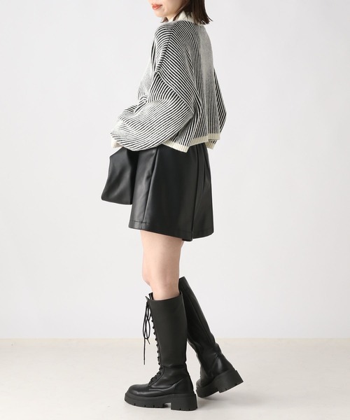 Heather（ヘザー）の「ストライプハイネックニット 174762（ニット