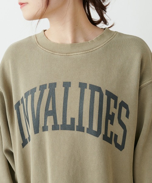 PUAL CE CIN（ピュアルセシン）の「カレッジロゴピグメントBIGプルオーバー（Tシャツ/カットソー・レディース・モカ/ベージュ/チャコールグレー・FREE）」の20枚目の写真