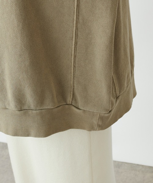 PUAL CE CIN（ピュアルセシン）の「カレッジロゴピグメントBIGプルオーバー（Tシャツ/カットソー・レディース・モカ/ベージュ/チャコールグレー・FREE）」の21枚目の写真