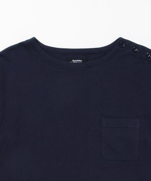 BEAMS(ビームス)の「BEAMS / ショルダーボタン Tシャツ(Tシャツ/カットソー・メンズ・ホワイト/ネイビー・MEDIUM/SMALL/LARGE)」の8枚目の写真
