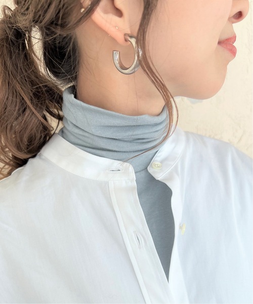 Spick & Span(スピックアンドスパン)の「≪追加≫【MIJEONG PARK /ミジョンパーク】 ロールネックジャージートップ(Tシャツ/カットソー・レディース・ブラウン/ブルー/アイボリー/ピンク・SMALL)」の16枚目の写真