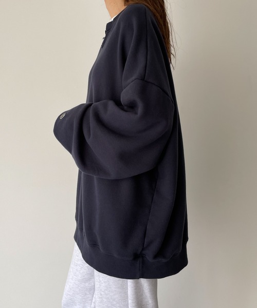 CANAL JEAN(キャナルジーン)の「choice_cnl(チョイス) washingキーネックオーバーサイズトレーナー(スウェット・レディース・サックスブルー/オレンジ/ネイビー/ブルー/クリーム・ONE SIZE)」の17枚目の写真