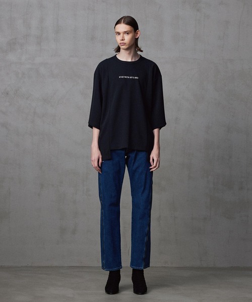 SHAREEF(シャリーフ)の「GEORGETTE JQ S/S PO(Tシャツ/カットソー・メンズ・ホワイト/ブラック/モカ/バーガンディー/ミント・1/2/3)」の6枚目の写真