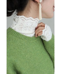 cawaii | バラの花浮かぶふわふわ起毛レースカットソートップス(Tシャツ/カットソー)