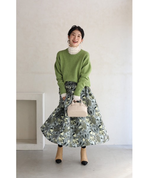 cawaii（カワイイ）の「バラの花浮かぶふわふわ起毛レースカットソートップス（Tシャツ/カットソー・レディース・アイボリー・FREE）」の22枚目の写真