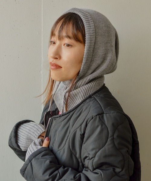 styiro（スタイロ）の「あったかバラクラバ＆アームウォーマーセット（ネックウォーマー/スヌード・レディース・ピンク/ブラック/アイボリー/グレー・FREE）」の3枚目の写真