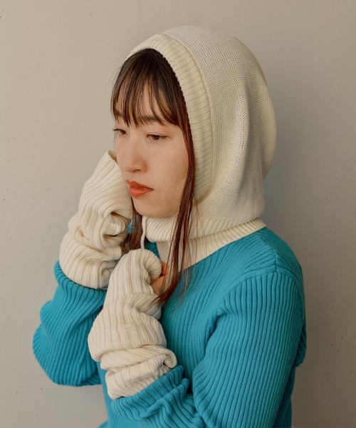 styiro（スタイロ）の「あったかバラクラバ＆アームウォーマーセット（ネックウォーマー/スヌード・レディース・ピンク/ブラック/アイボリー/グレー・FREE）」の5枚目の写真