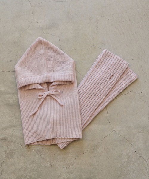 styiro（スタイロ）の「あったかバラクラバ＆アームウォーマーセット（ネックウォーマー/スヌード・レディース・ピンク/ブラック/アイボリー/グレー・FREE）」の10枚目の写真