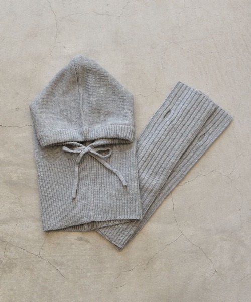 styiro（スタイロ）の「あったかバラクラバ＆アームウォーマーセット（ネックウォーマー/スヌード・レディース・ピンク/ブラック/アイボリー/グレー・FREE）」の13枚目の写真