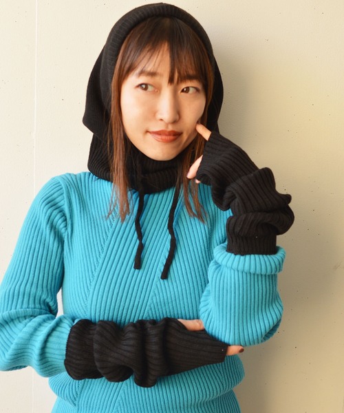 styiro（スタイロ）の「あったかバラクラバ＆アームウォーマーセット（ネックウォーマー/スヌード・レディース・ピンク/ブラック/アイボリー/グレー・FREE）」の14枚目の写真