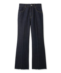 LILY BROWN（リリーブラウン）の「【限定サイズあり】バックレースアップセミフレアデニムパンツ（デニムパンツ）」
