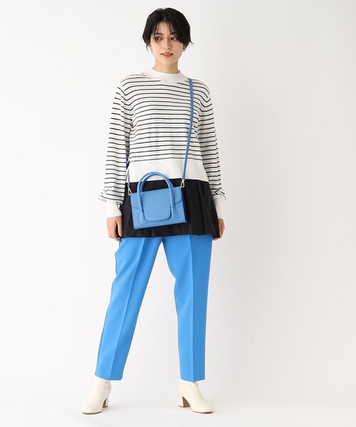 OPAQUE.CLIP（オペークドットクリップ）の「◆フラップミニバッグ【2WAY】（ショルダーバッグ・レディース・ブラック/オフホワイト/ブルー・00）」の5枚目の写真