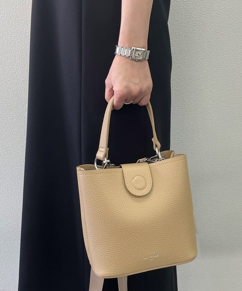 ALTROSE（アルトローズ）の「ショルダーバッグ トートバッグ 2WAY スクエア型 ワンハンドルバッグ トレヴィ（ショルダーバッグ・レディース・ブラウン/ブラック/アイボリー・FREE）」の14枚目の写真