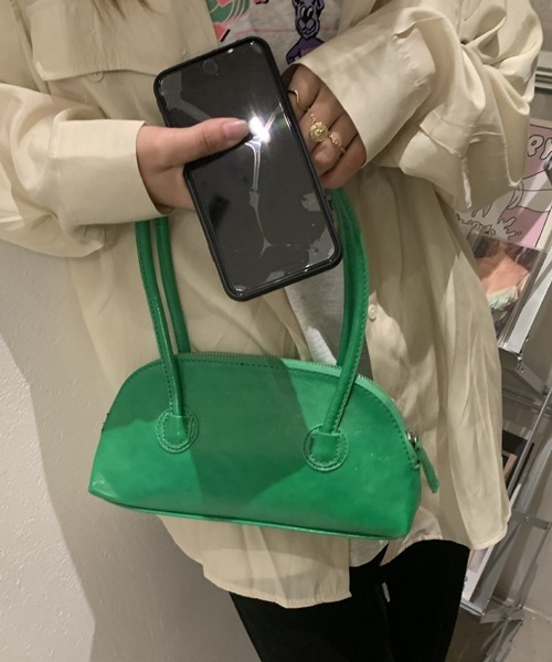 HALEY PESCA（ヘーリーペスカ）の「HALEY PESCA/扇形シンプルモダン ショルダーハンドバッグ（ハンドバッグ・レディース・ピンク系その他/グリーン/ブルー/ピンク/ホワイト/ブラック・FREE）」の16枚目の写真