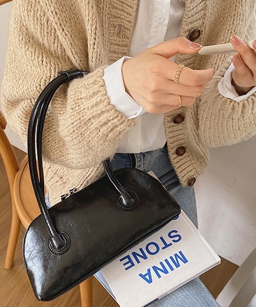 HALEY PESCA（ヘーリーペスカ）の「HALEY PESCA/扇形シンプルモダン ショルダーハンドバッグ（ハンドバッグ・レディース・ピンク系その他/グリーン/ブルー/ピンク/ホワイト/ブラック・FREE）」の13枚目の写真