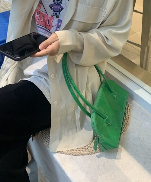 HALEY PESCA（ヘーリーペスカ）の「HALEY PESCA/扇形シンプルモダン ショルダーハンドバッグ（ハンドバッグ・レディース・ピンク系その他/グリーン/ブルー/ピンク/ホワイト/ブラック・FREE）」の15枚目の写真