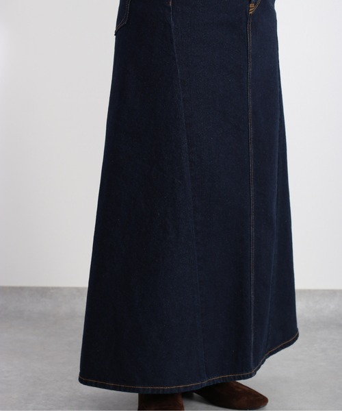 cepo（セポ）の「デニムフレアスカート《立体裁断》（デニムスカート・レディース・オフホワイト/ネイビー・S/L/M）」の15枚目の写真